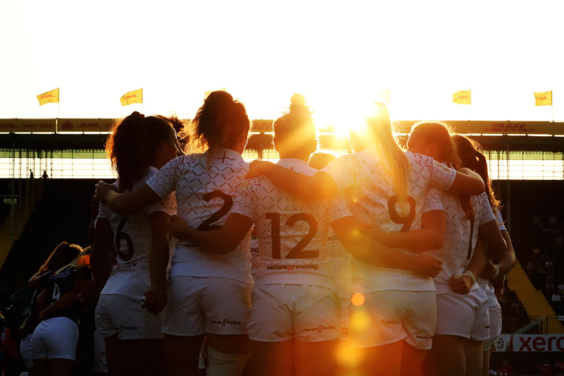 Team photo sunset